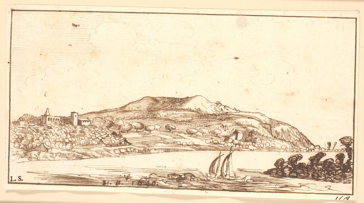 De oever van de Garonne, nabij Bordeaux door Hem