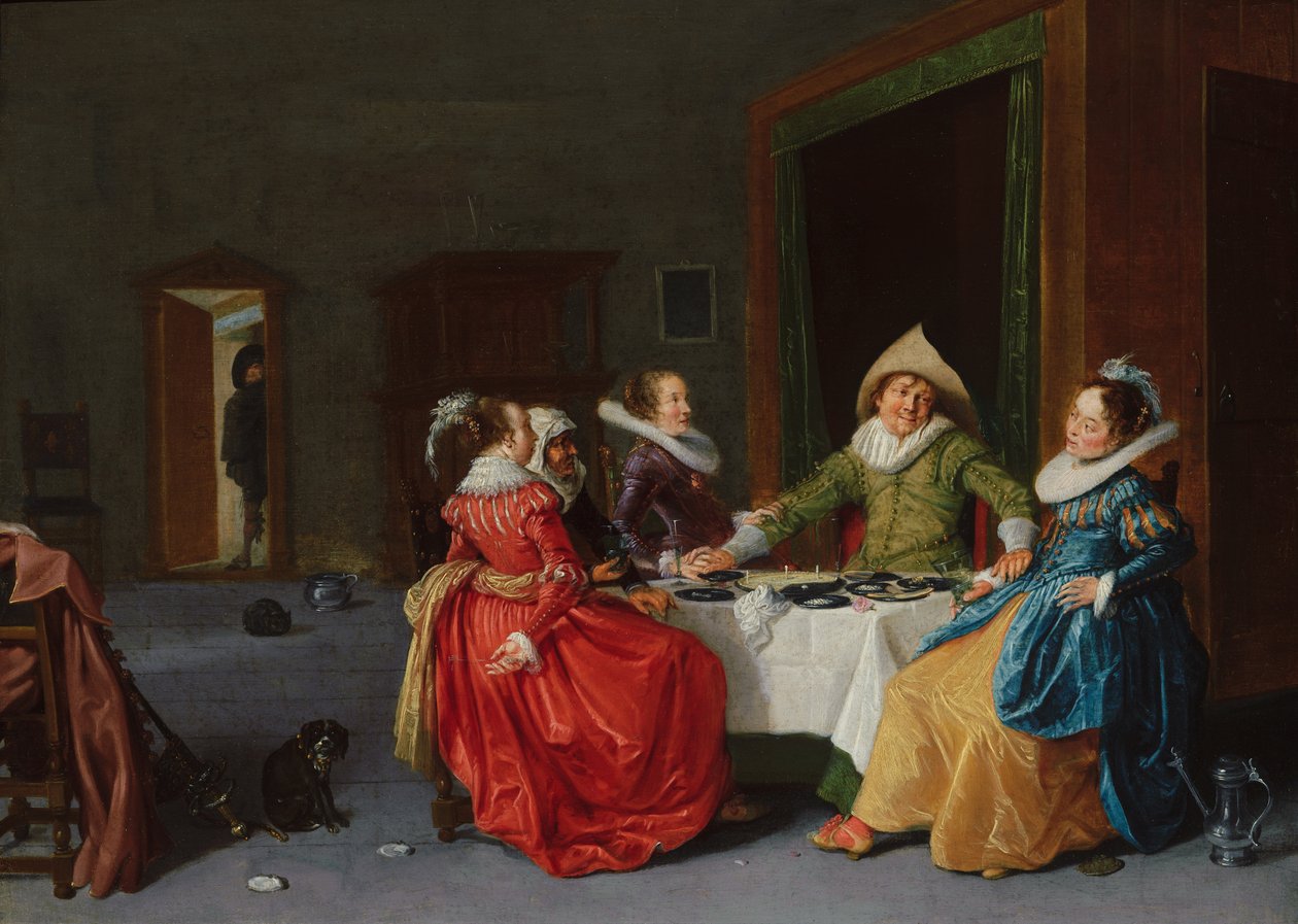 Vrolijk Gezelschap in een Bordeel door Hendrick Gerritsz Pot