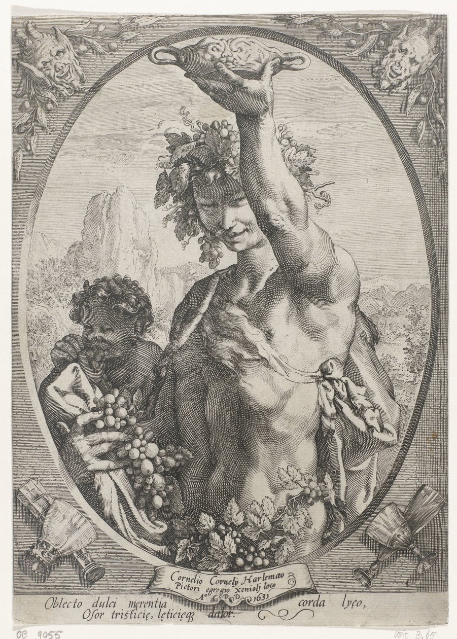 Bacchus door Hendrick Goltzius