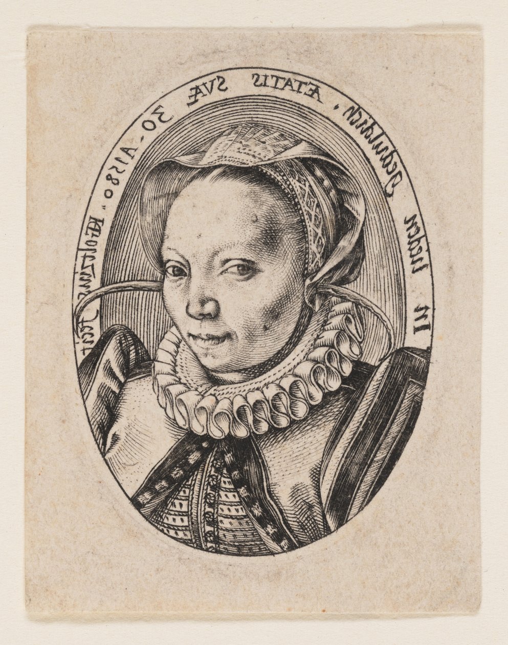 Grietgen Jansdochter, echtgenote van de kunstenaar door Hendrick Goltzius