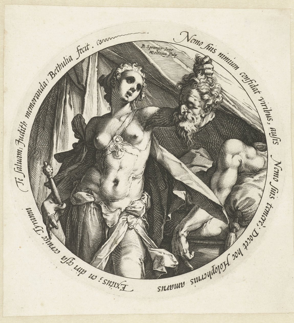 Judith met het hoofd van Holofernes door Hendrick Goltzius