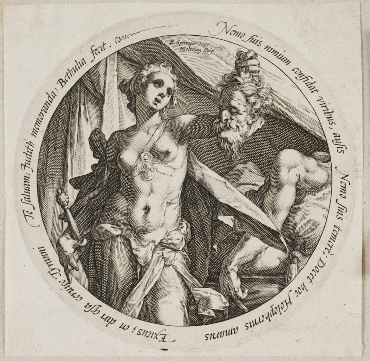 Judith met het hoofd van Holofernes door Hendrick Goltzius