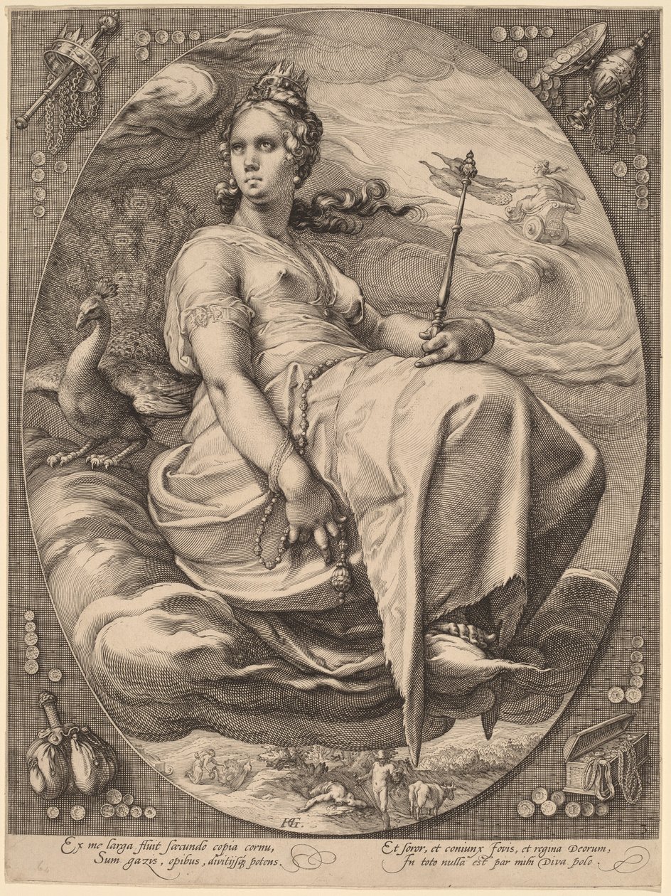 Juno door Hendrick Goltzius