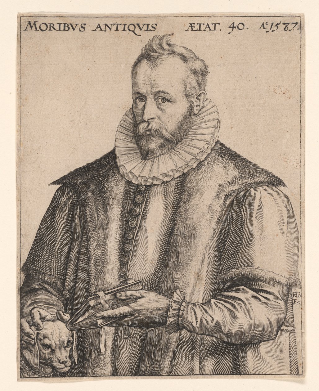 Justus Lipsius door Hendrick Goltzius
