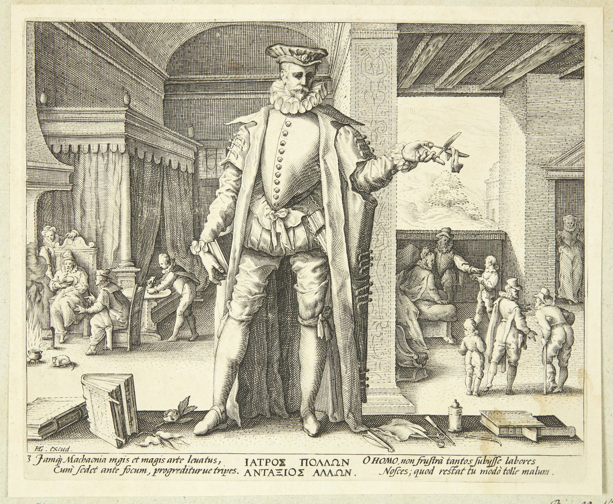 De dokter als mens door Hendrick Goltzius