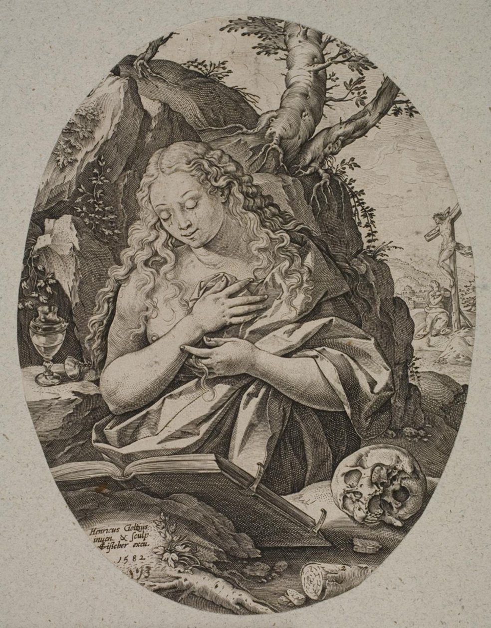 Maria Magdalena door Hendrick Goltzius