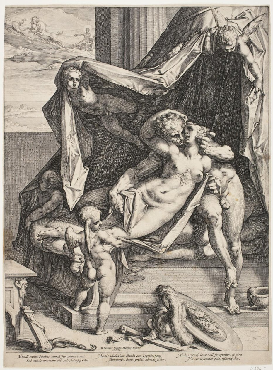 Mars en Venus door Hendrick Goltzius