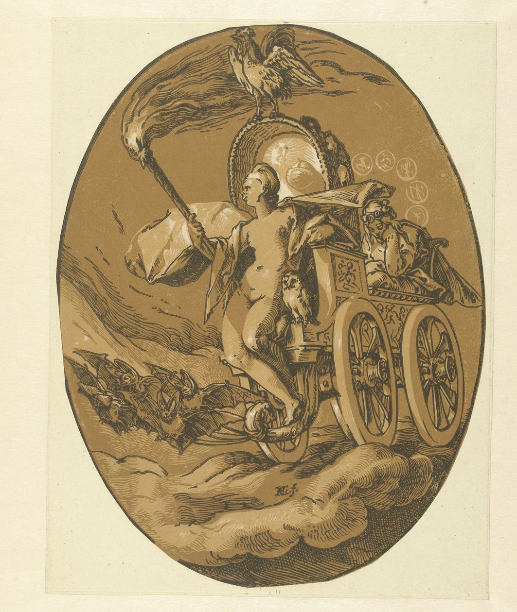 Nox Goden en godinnen door Hendrick Goltzius
