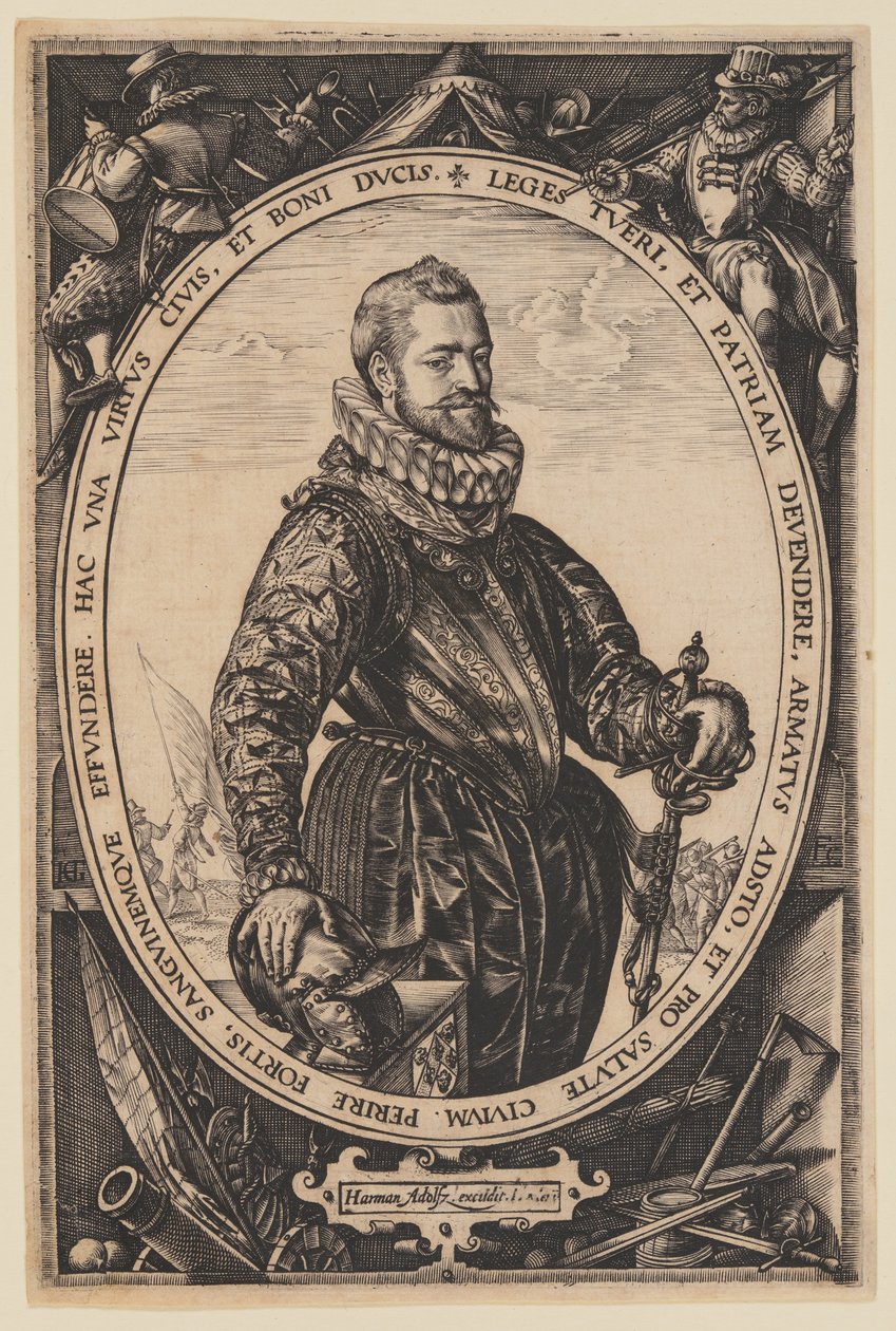 Portret van Jacques de la Faille door Hendrick Goltzius