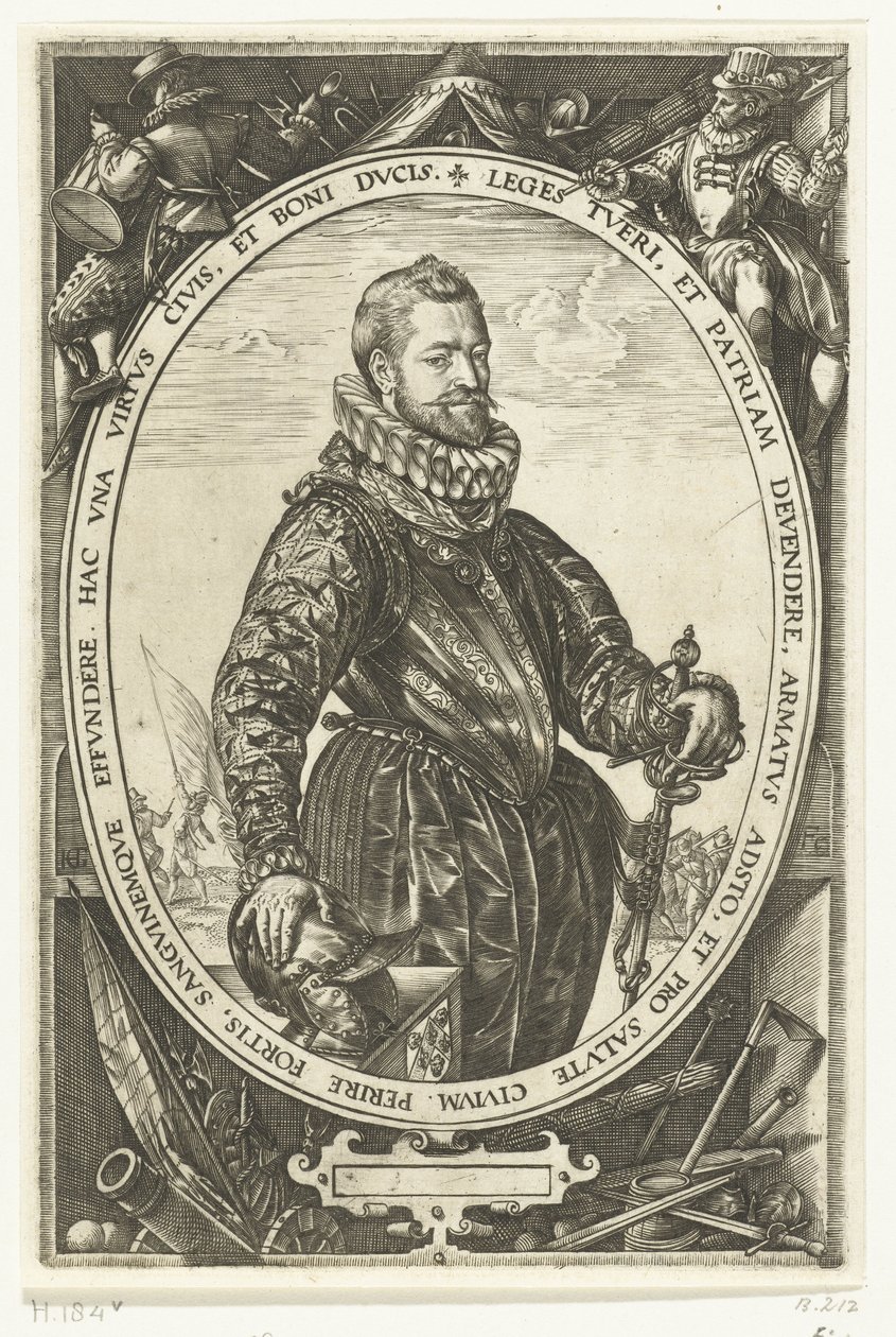 Portret van Jacques de la Faille door Hendrick Goltzius