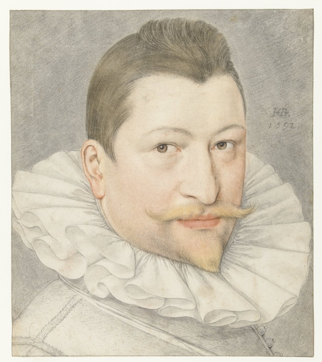 Portret van Johannes Sadeler I door Hendrick Goltzius
