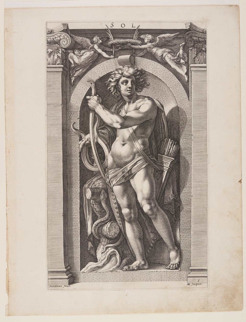 Sol, van Acht Heidense Goden door Hendrick Goltzius