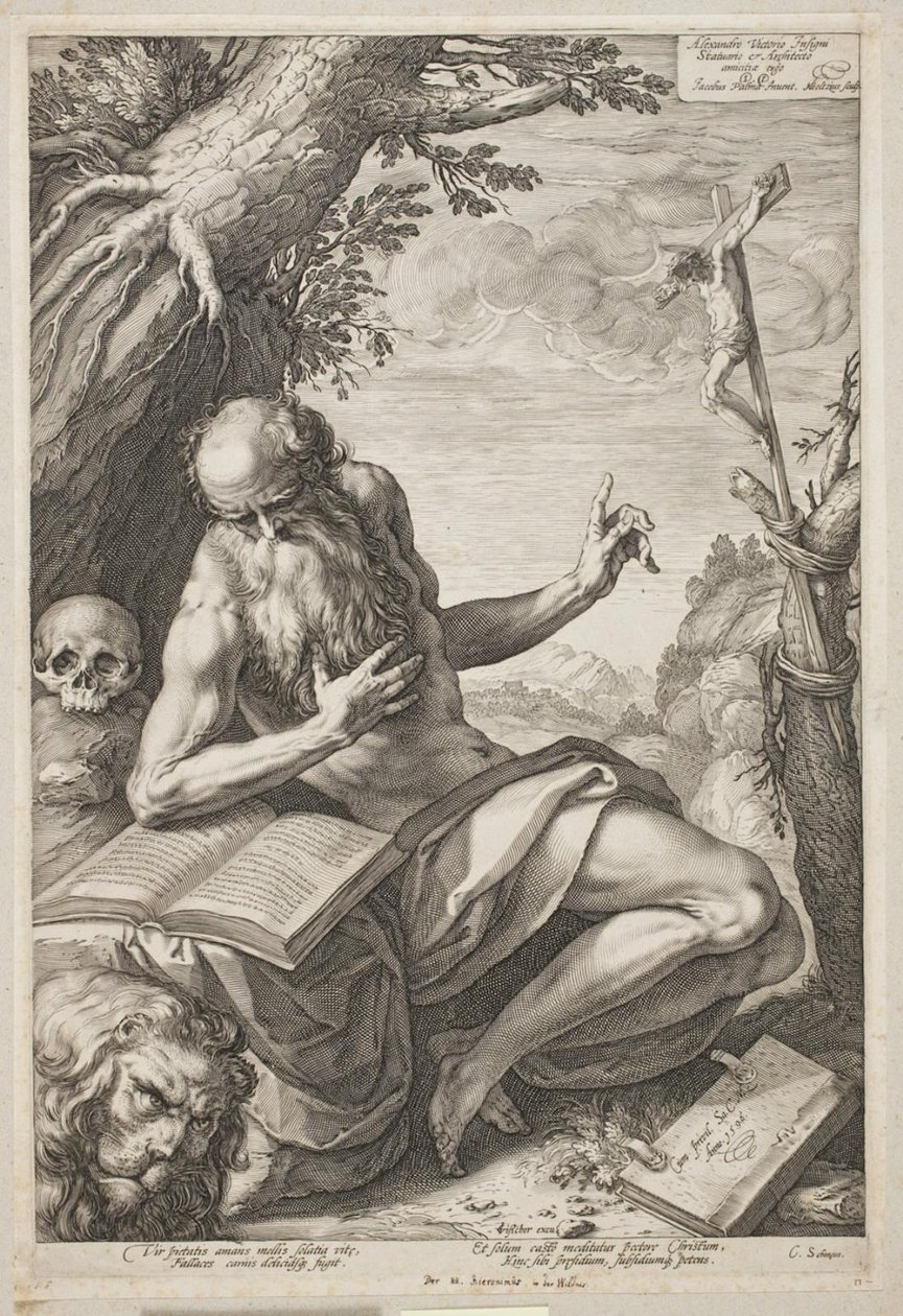 St. Hiëronymus door Hendrick Goltzius