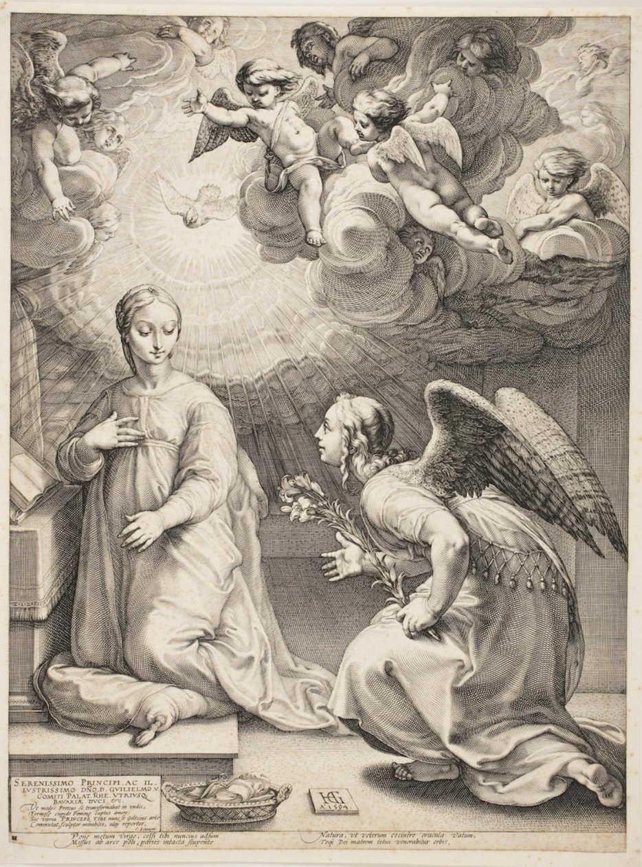 De Annunciatie door Hendrick Goltzius