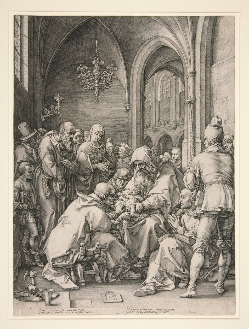 De besnijdenis door Hendrick Goltzius