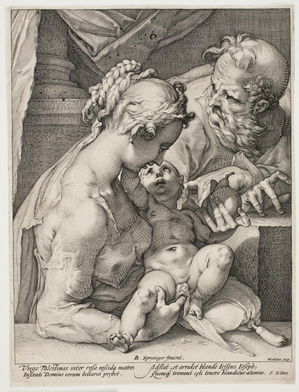 De Heilige Familie door Hendrick Goltzius