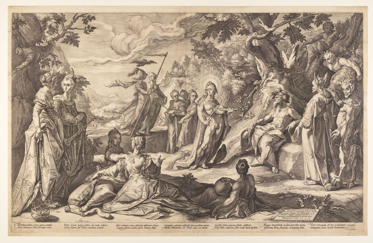 Het oordeel van Midas door Hendrick Goltzius