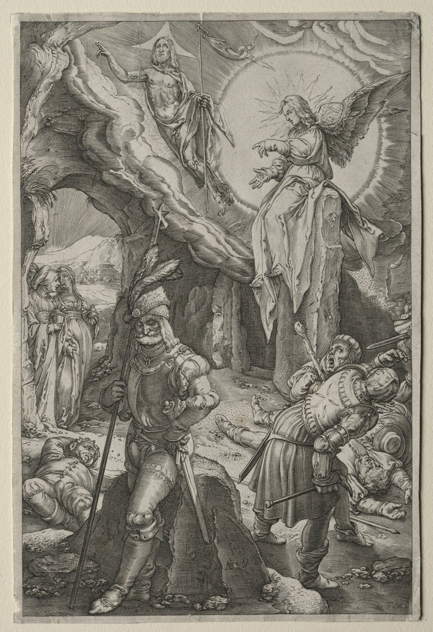 De Passie: De Opstanding door Hendrick Goltzius