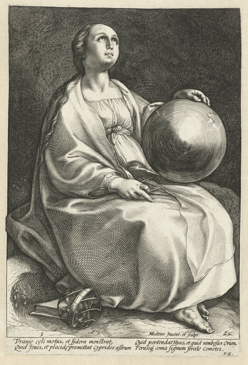Urania door Hendrick Goltzius