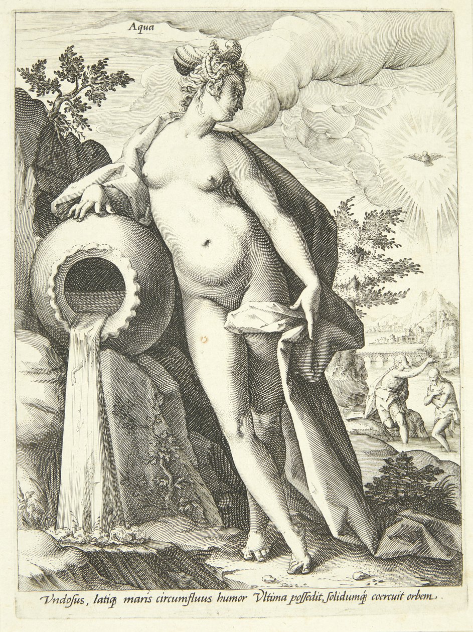 Water (Aqua) door Hendrick Goltzius