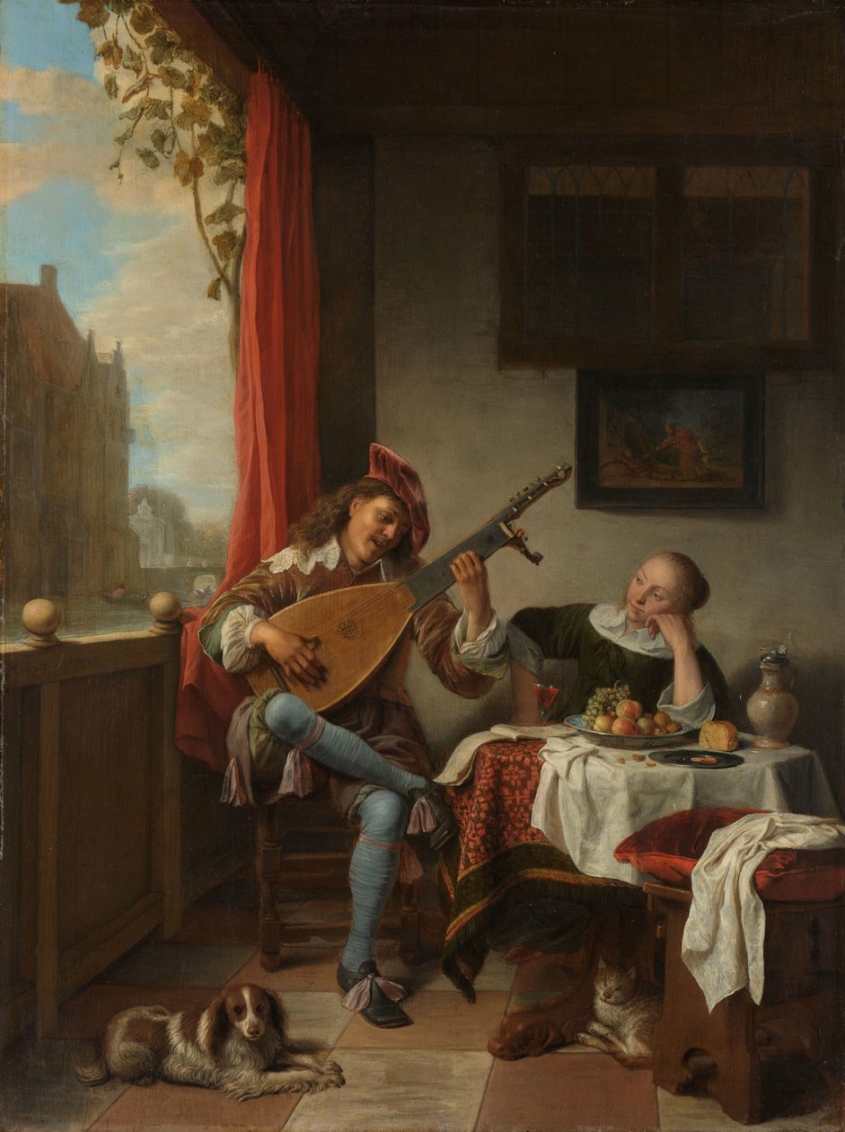 De Luitspeler door Hendrick Martensz. Sorgh