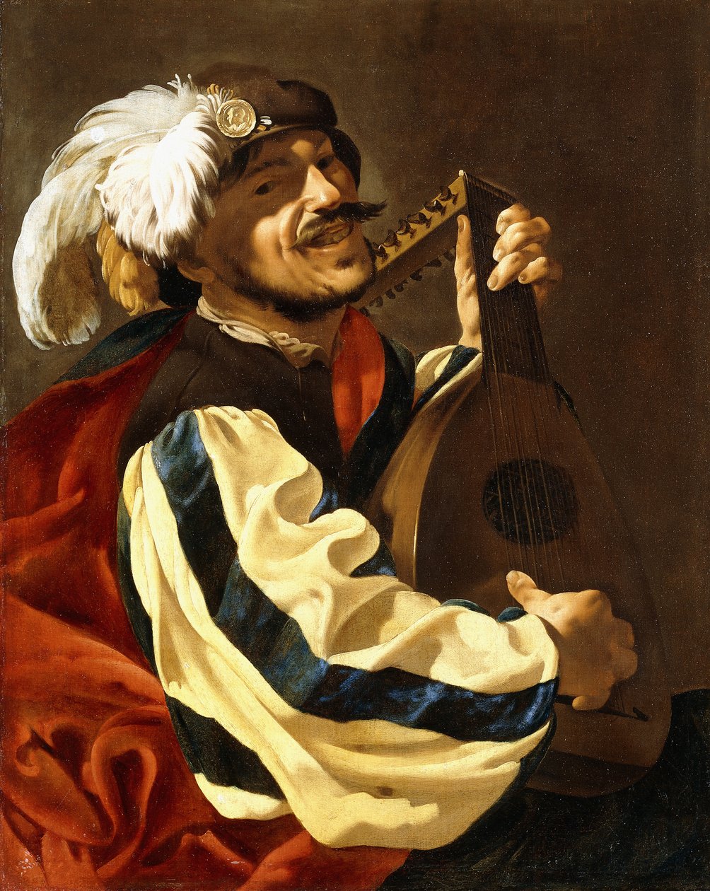Een luitspeler door Hendrick ter Brugghen