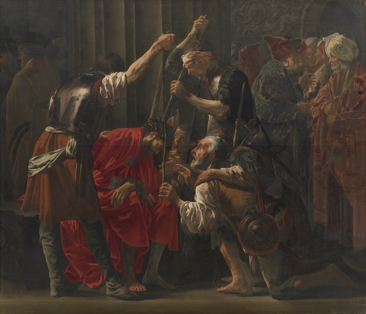 Christus gekroond met doornen door Hendrick ter Brugghen