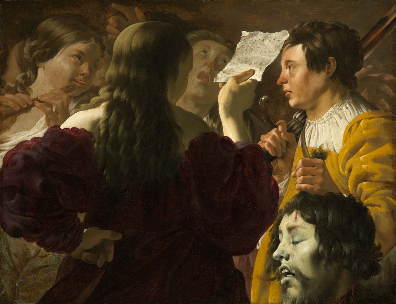 David geprezen door de Israëlische vrouwen door Hendrick ter Brugghen