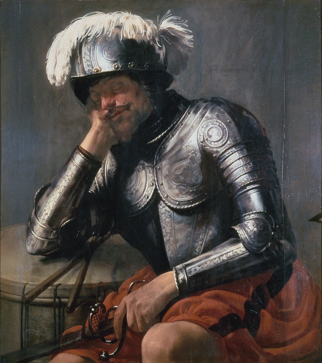 Mars in slaap door Hendrick ter Brugghen