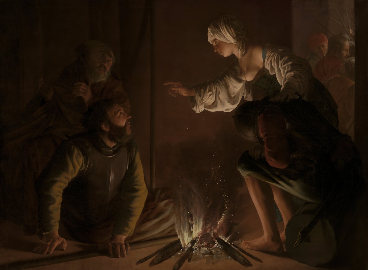 De Verloochening van Sint Petrus door Hendrick ter Brugghen