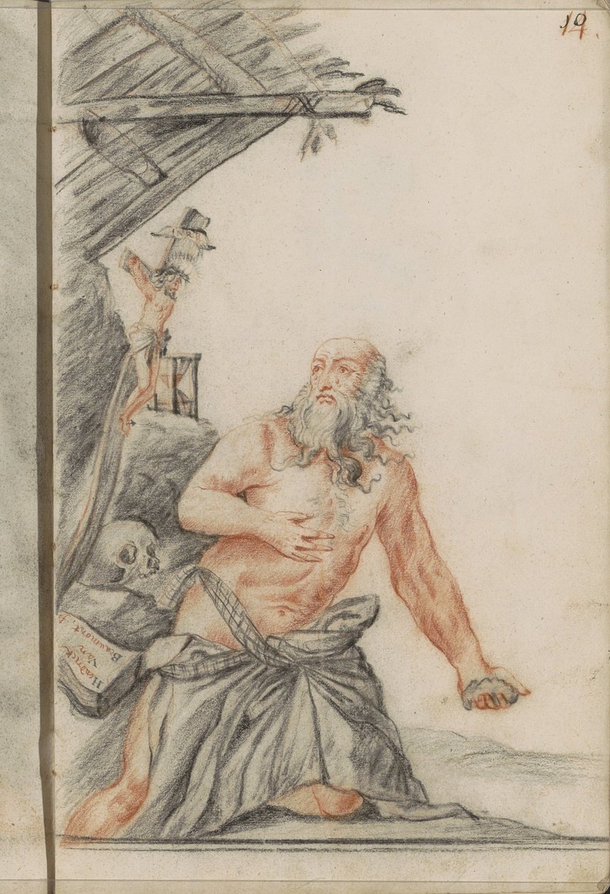 Boetvaardige Hieronymus door Hendrick van Beaumont