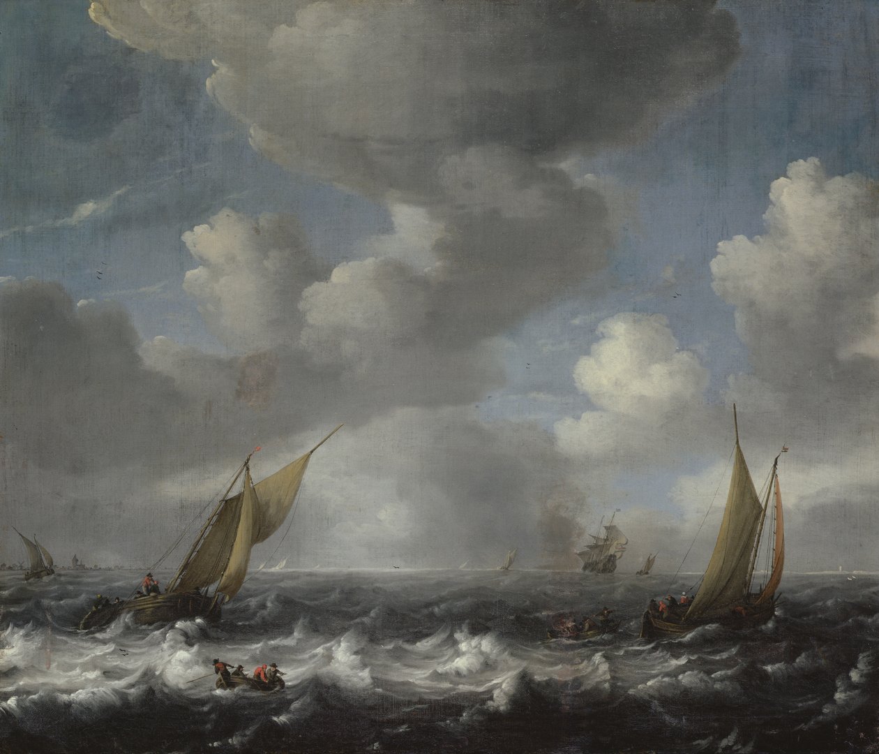 Zeegezicht door Hendrick van de Sande Bakhuyzen