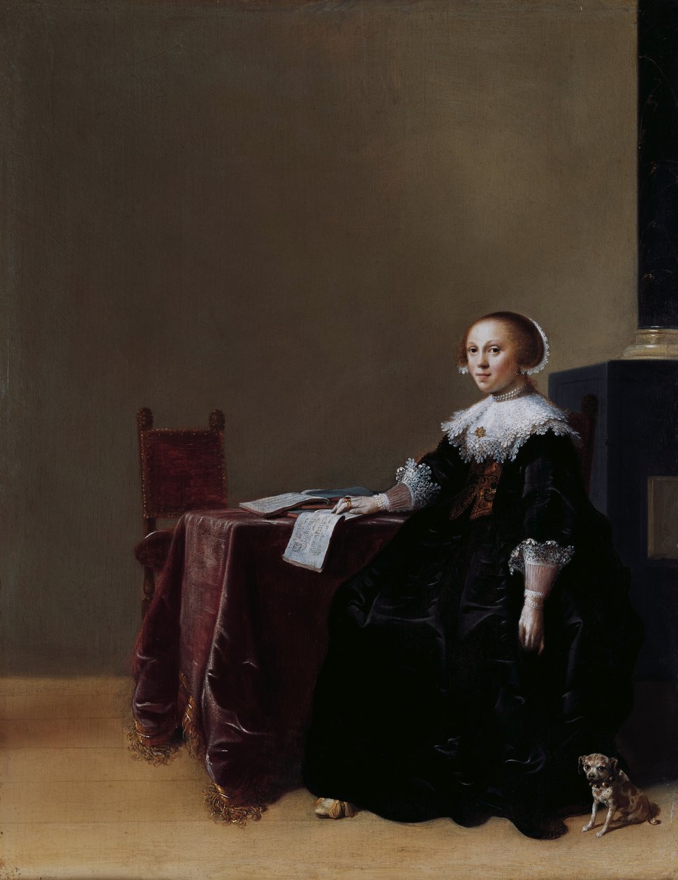 Portret van een jonge vrouw door Hendrick Gerritsz Pot