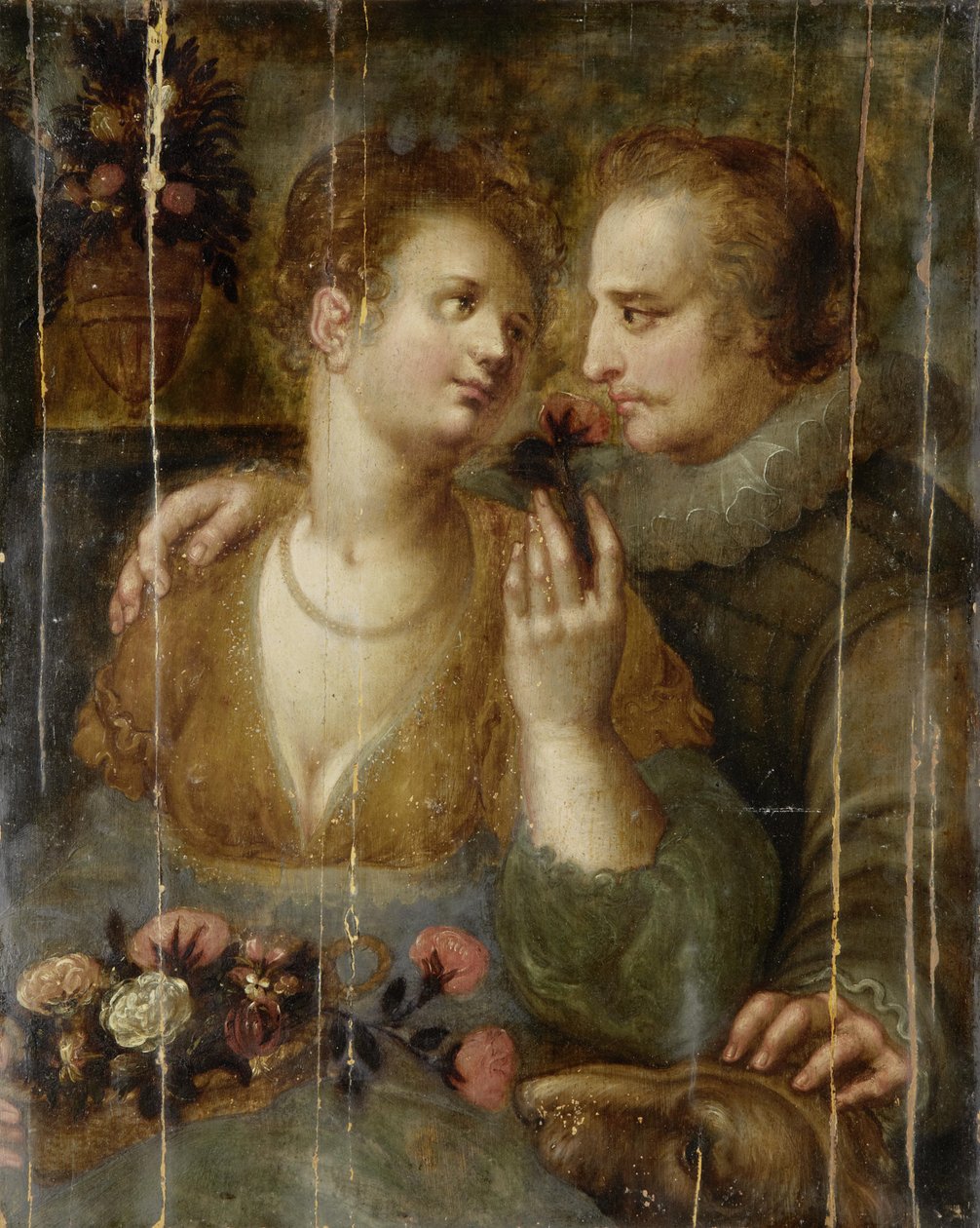 Hofmakingsscène door Hendrik Goltzius