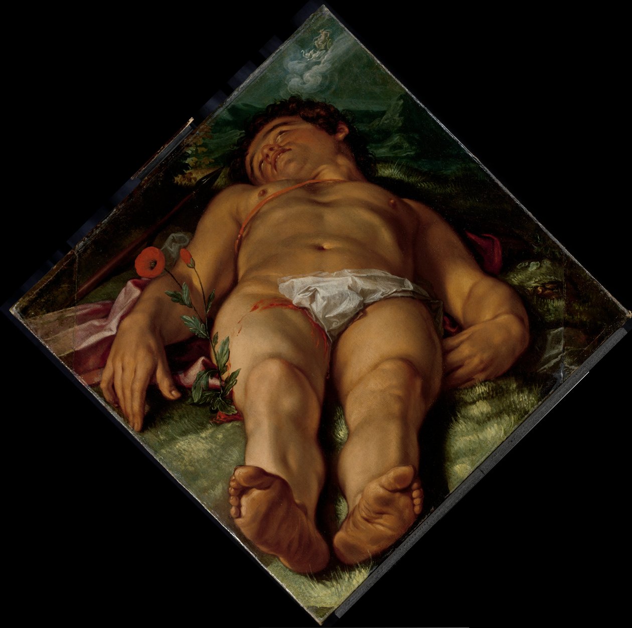 Stervende Adonis, 1609 door Hendrik Goltzius