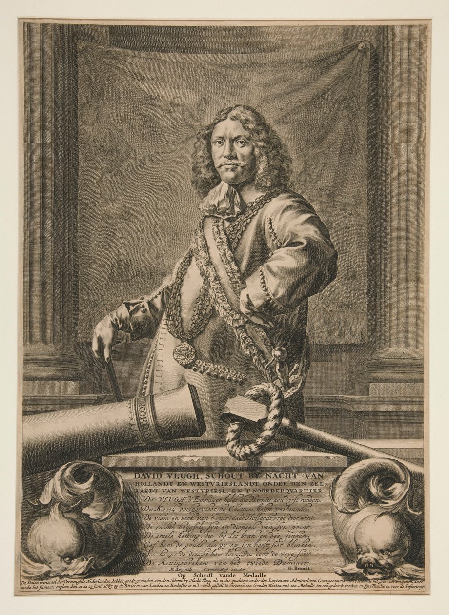 Portret van David Vlugh door Hendrik Bary