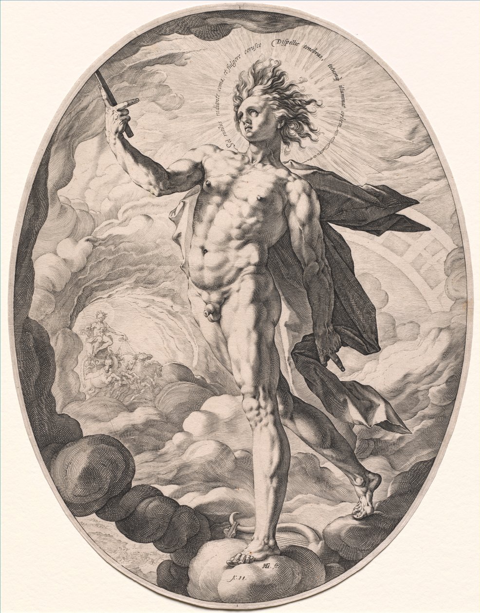 Apollo, 1588 door Hendrik Goltzius