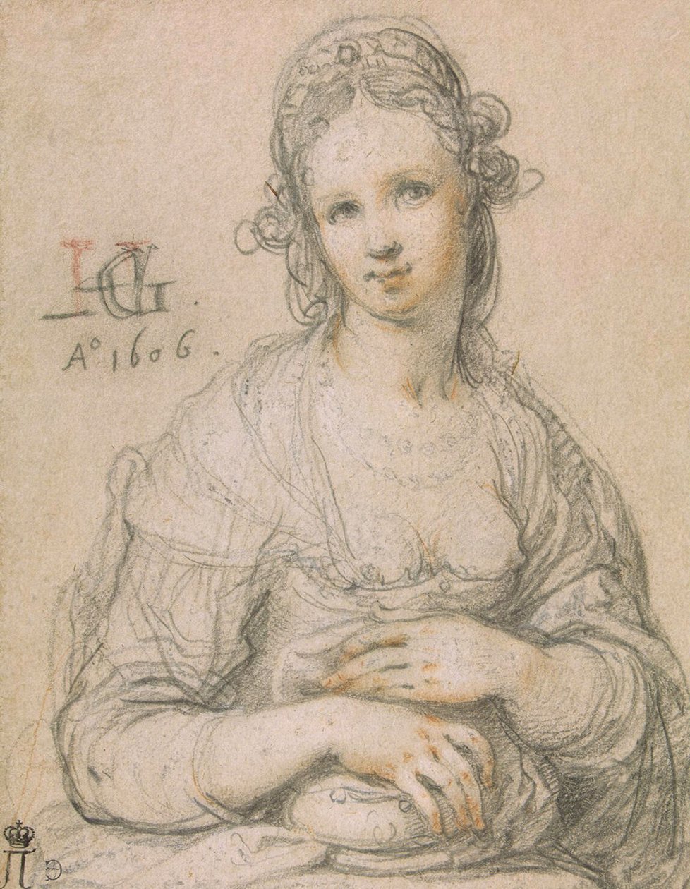 Courtisane, 1606 door Hendrik Goltzius