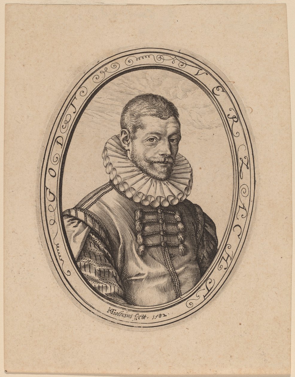 Hans Felbbier door Hendrik Goltzius