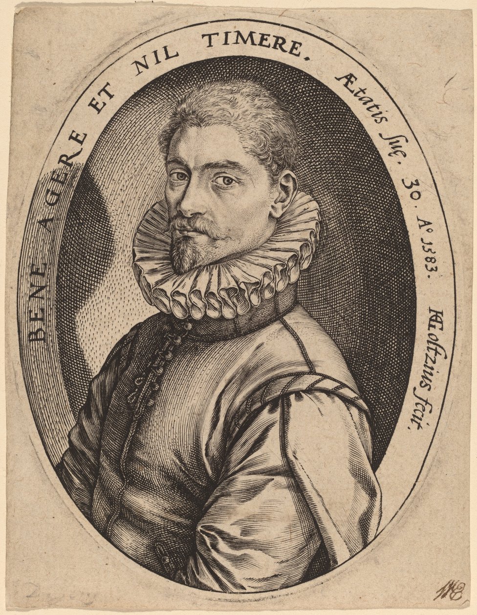 Hieronymus Scholiers door Hendrik Goltzius