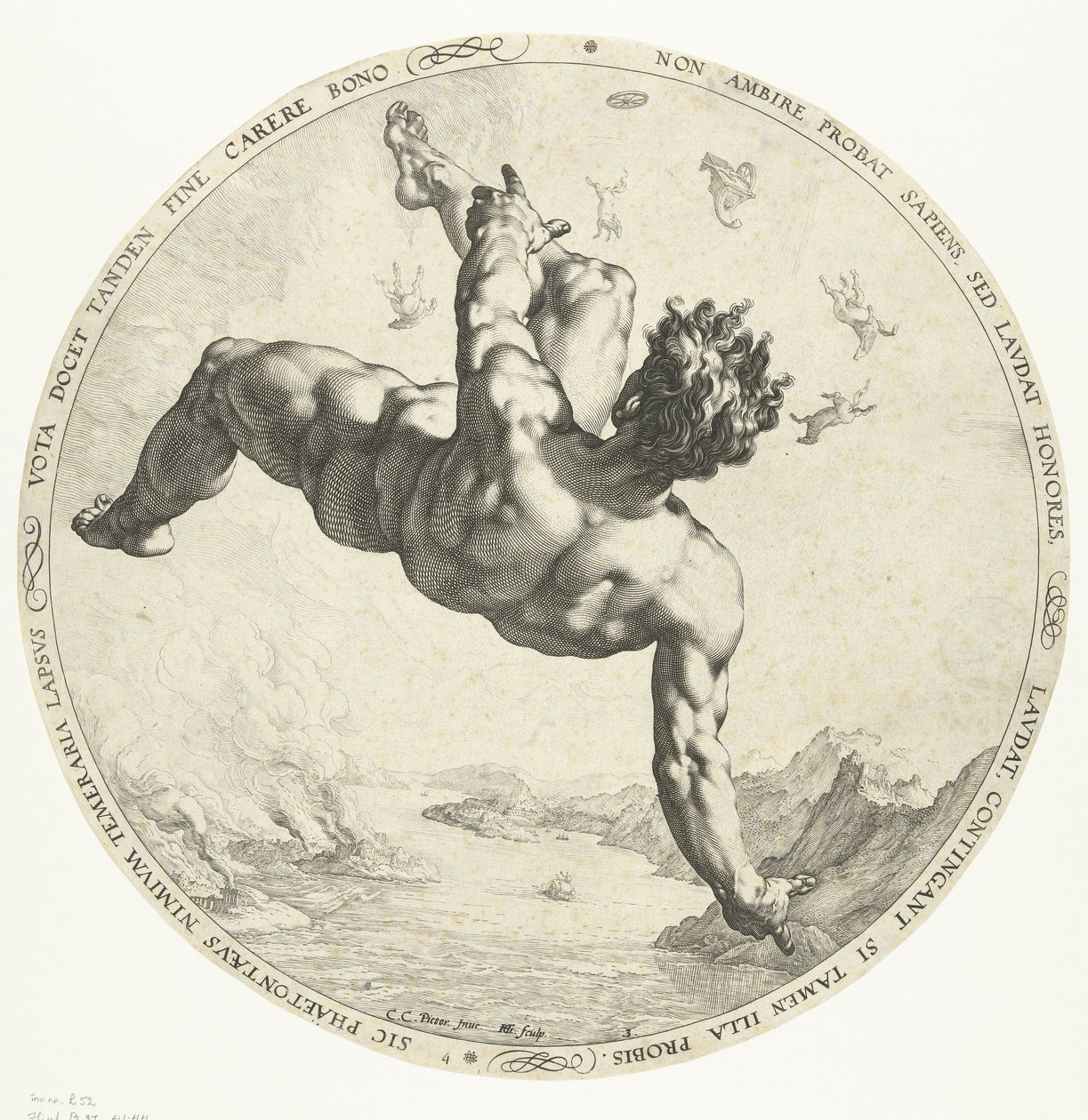 Phaethon, 1588 door Hendrik Goltzius