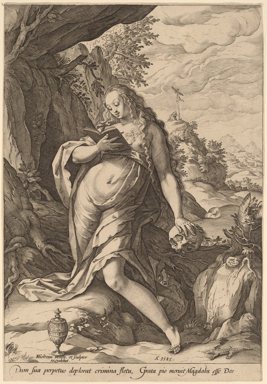 St. Maria Magdalena boetvaardig door Hendrik Goltzius