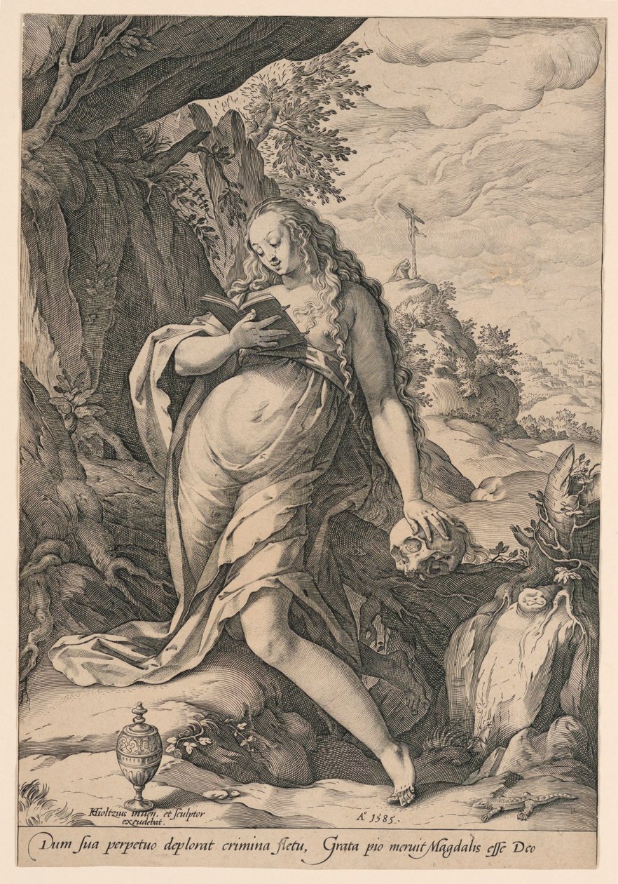 St. Maria Magdalena Boetvaardig door Hendrik Goltzius