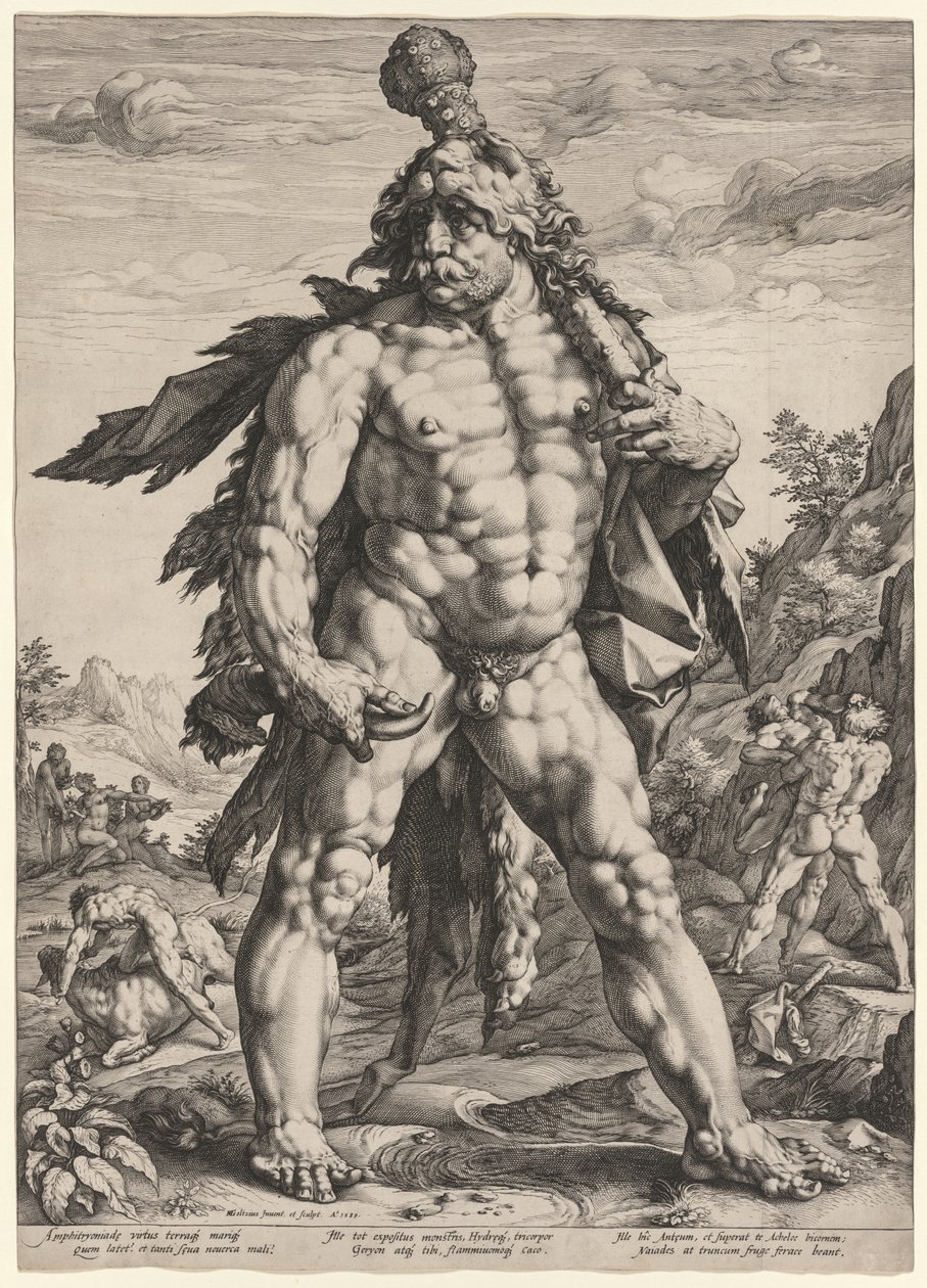 De Grote Hercules of Knollenman, 1589 door Hendrik Goltzius