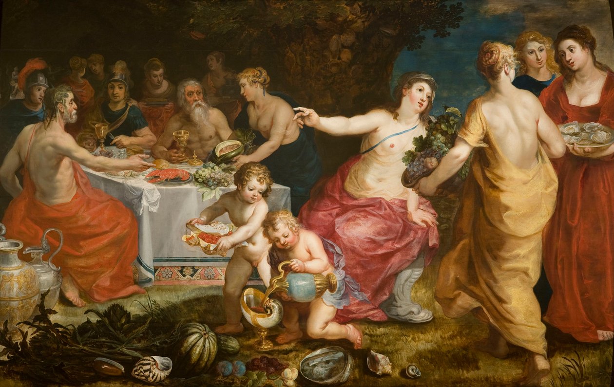 Het feest van Achelous door Hendrik I Balen van