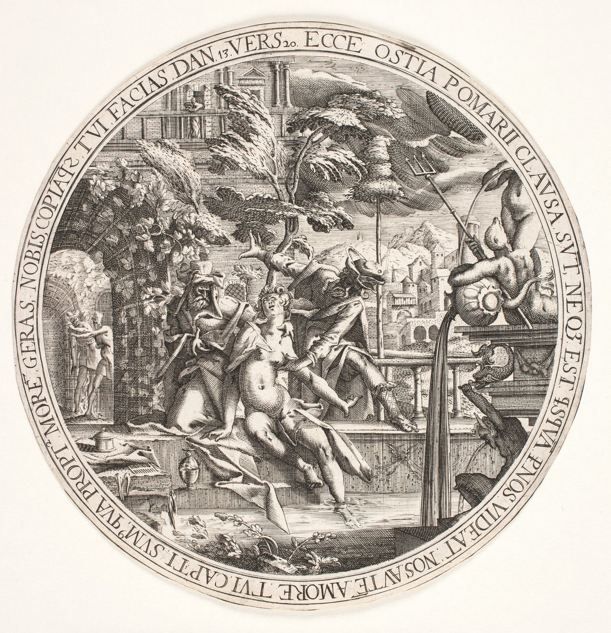 Susanna in bad door Hendrik I Hondius