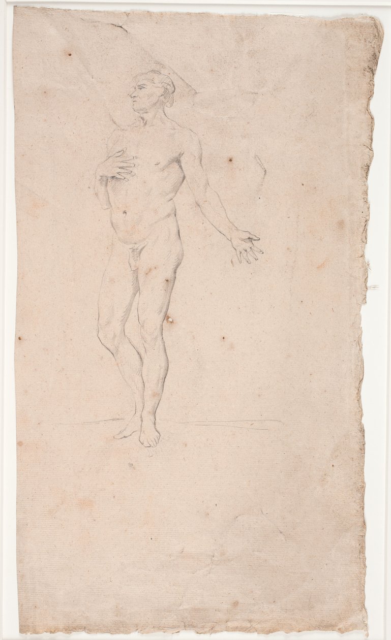 Mannelijk modelstudie, staand door Hendrik Krock