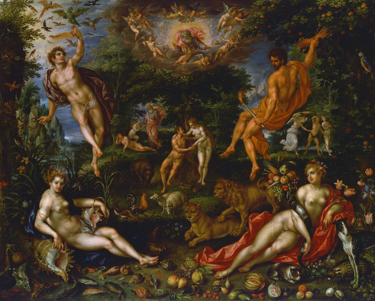 Aards Paradijs, ca. 1607 door Hendrik de Fromantiou