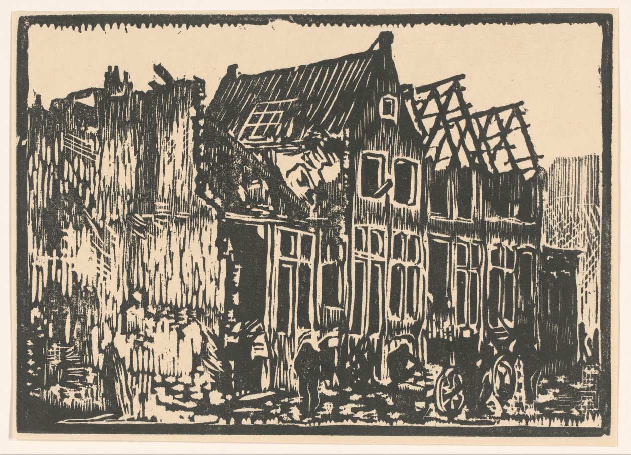Huizen en bouwvallen door Hendrik van Straten
