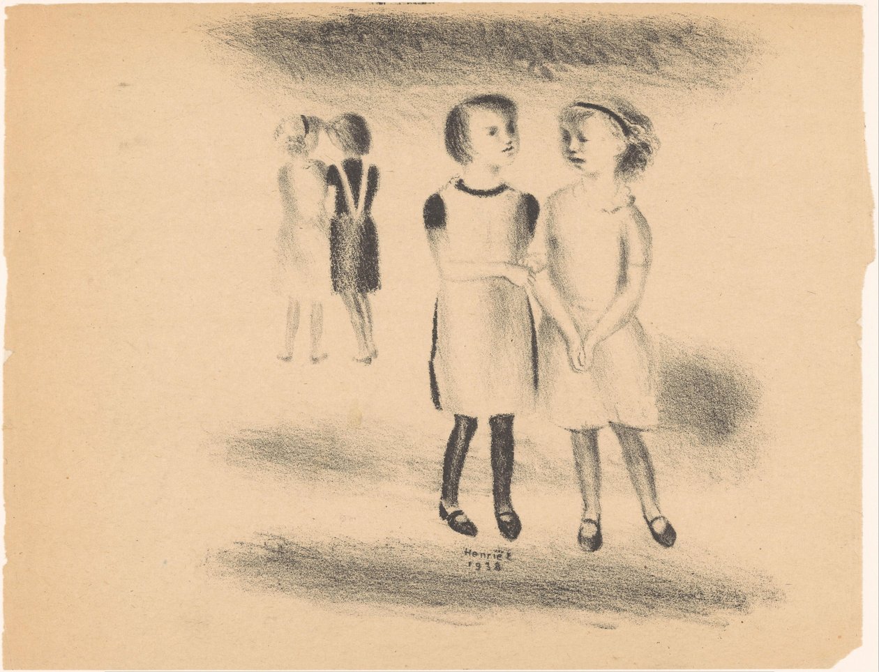 Meisjes op straat door Henk Henriët